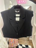 Black Cropped Vest